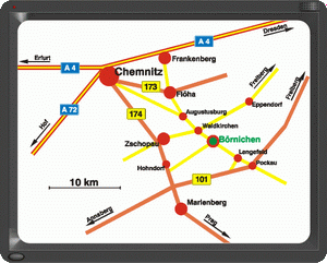 Anfahrtsskizze nach B�rnichen