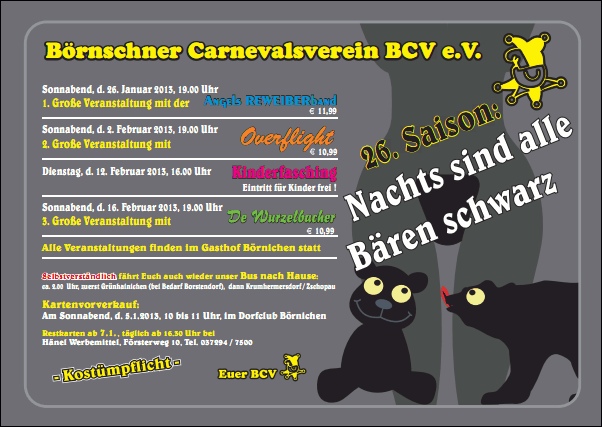 Faschings-Plakat 2013